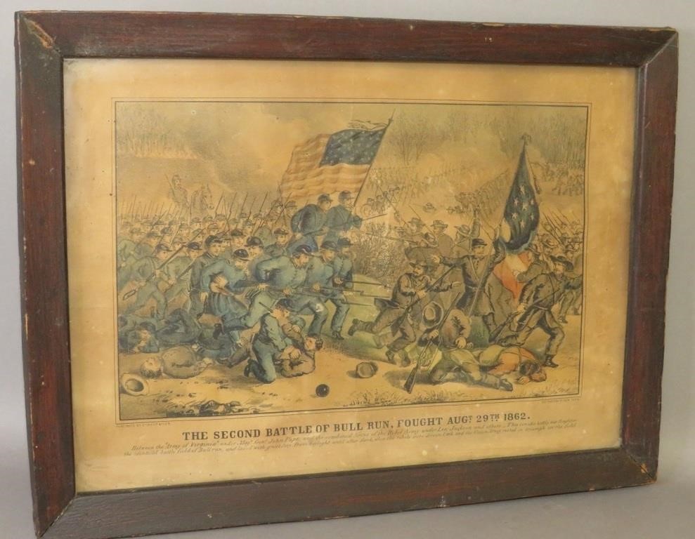 Appraisal: FRAMED CURRIER IVES PRINT THE SECOND BATTLE OFca late -