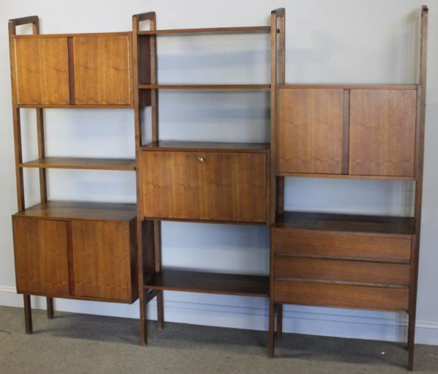 Appraisal: Midcentury Wall Unit From a Manhattan NY estate Dimensions w