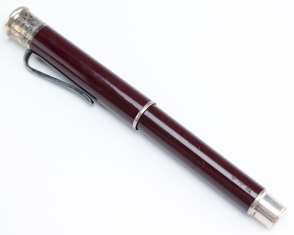 Appraisal: Georg Jensen Danish Sterling k Nib Fountain Pen Georg Jensen