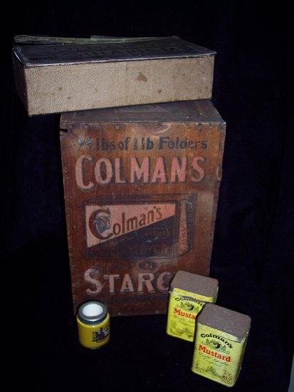 Appraisal: A box for Colman's Sinapisms Mustard Plasters and sundry items