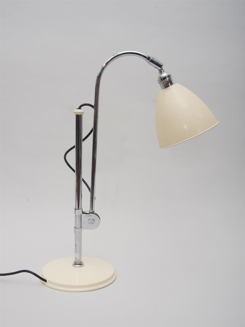 Appraisal: BALDINGER CHROME AND PAINTED METAL DESK LAMP in Property of