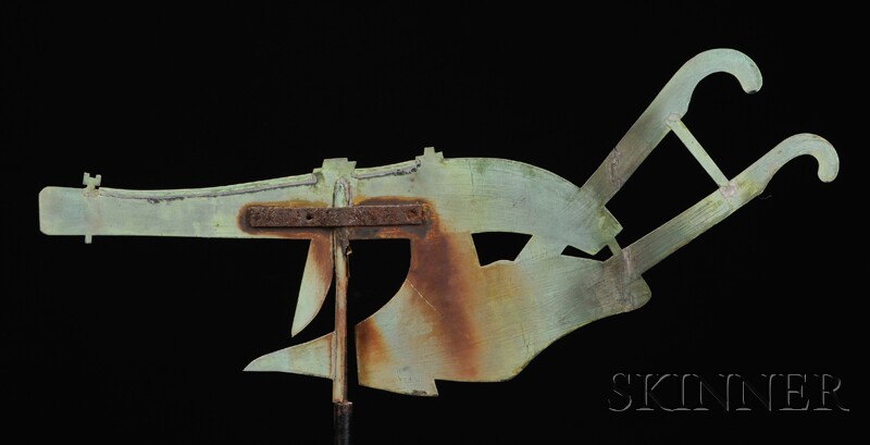 Appraisal: Sheet Copper Silhouette Plow Weathervane America late th early th