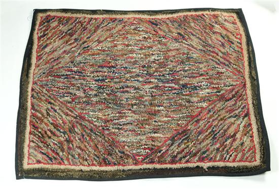 Appraisal: HOOKED RUG American late th century wool on burlap Multicolored