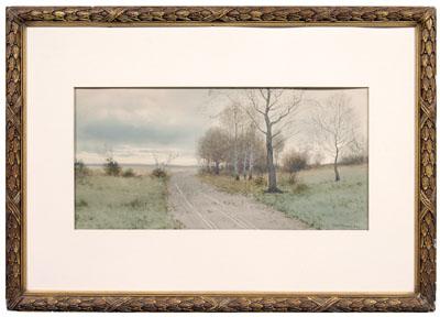 Appraisal: George Howell Gay watercolor American - country road signed lower