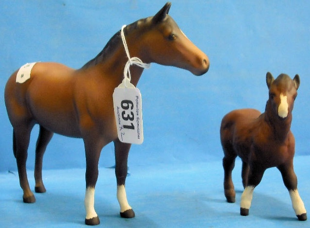 Appraisal: Beswick Small Brown Thoroughbred Stallion Brown Shetland Foal