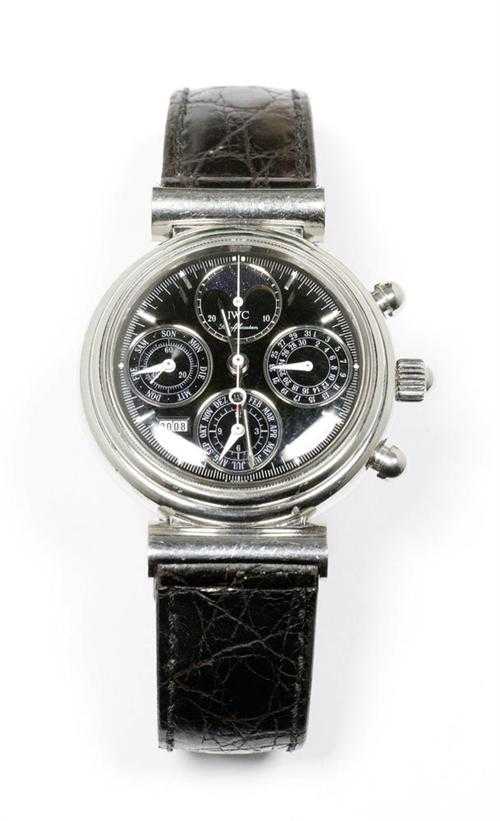 Appraisal: GENTLEMAN'S WRISTWATCH PERPETUAL CALENDAR WITH MOON PHASE IWC DA VINCI