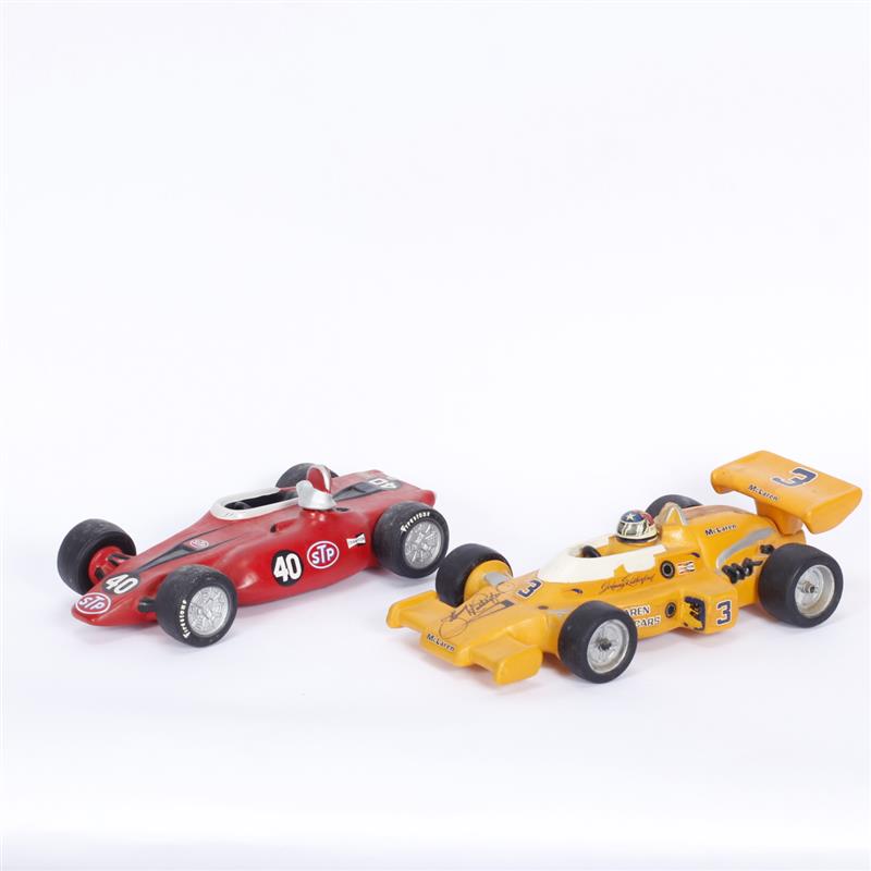 Appraisal: Two Indy Race Car Decanters Lionstone famous STP Turbocar race