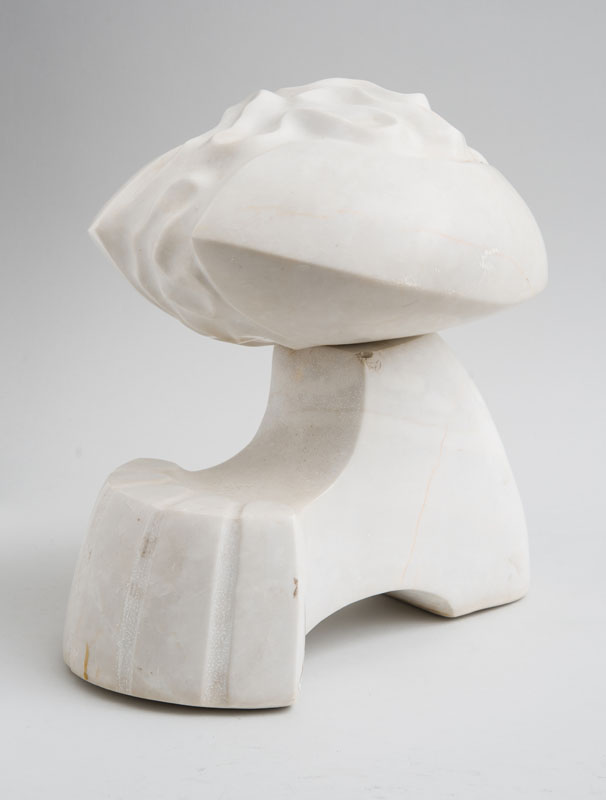 Appraisal: TH CENTURY SCHOOL UNTITLED White marble signed 'Yoshi' dated and