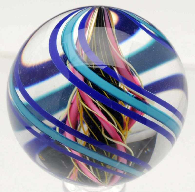 Appraisal: Alien TNA Marble This blue and pink marble is a