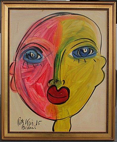 Appraisal: KEIL Peter German - ''My Friend Any Warhol'' OIL Canvas