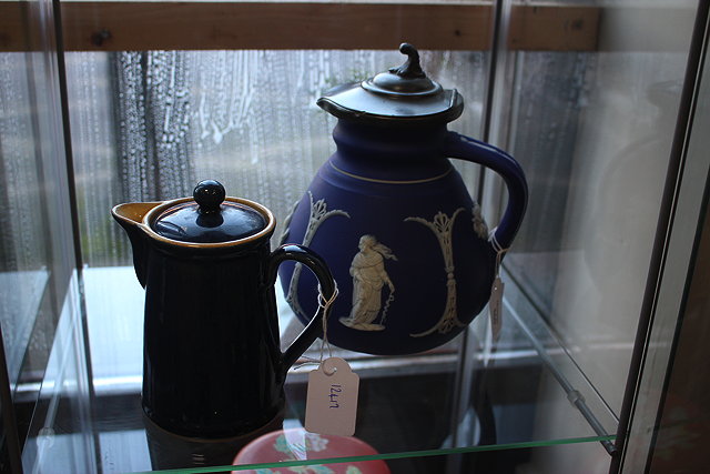 Appraisal: A LATE TH CENTURY WEDGWOOD BLUE JASPER WARE JUG with