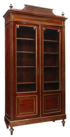 Appraisal: French Louis XVI style mahogany bookcase late th c shaped