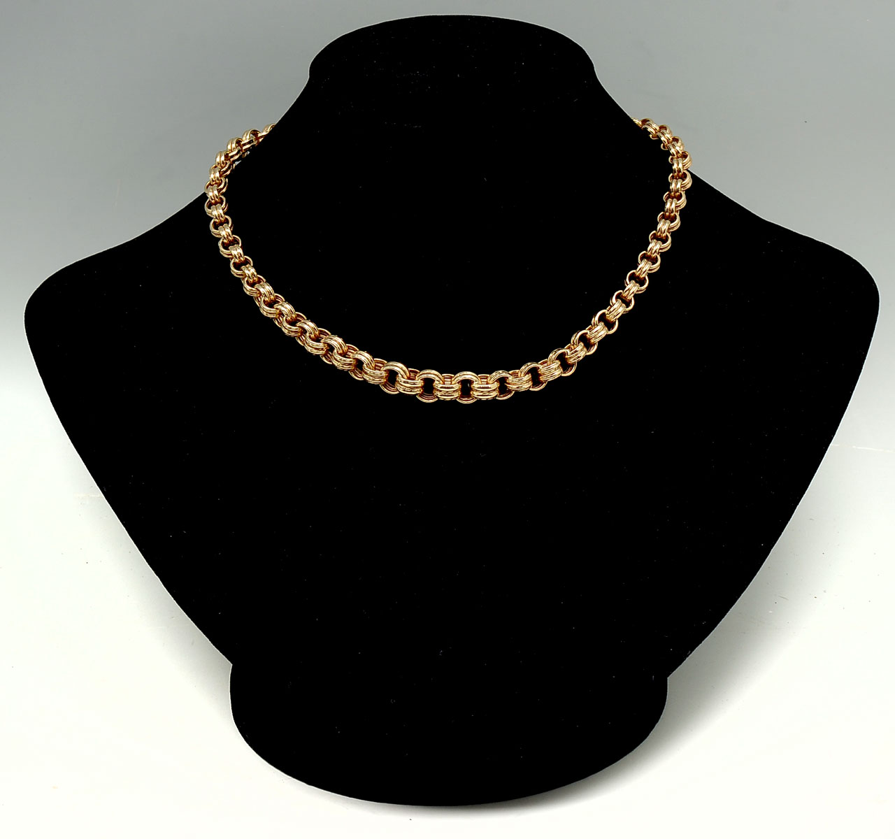 Appraisal: ATASAY KUYUMCULUK K GOLD DOUBLE LINK CABLE NECKLACE Large and