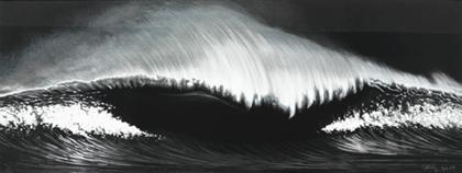 Appraisal: ROBERT LONGO american b WAVE pencil signed and numbered Screenprint