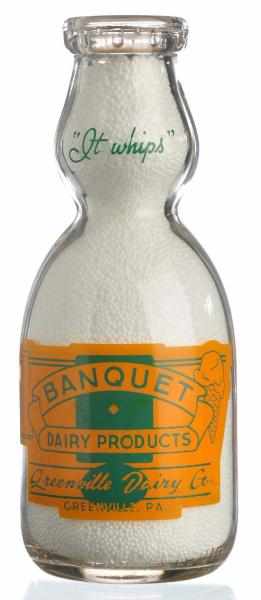 Appraisal: Banquet Dairy Products Milk Bottle Description Greenville PA Reverse side