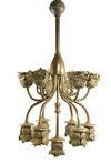 Appraisal: LIGHT FIXTURE - Circa brass ceiling mount electric light fixture