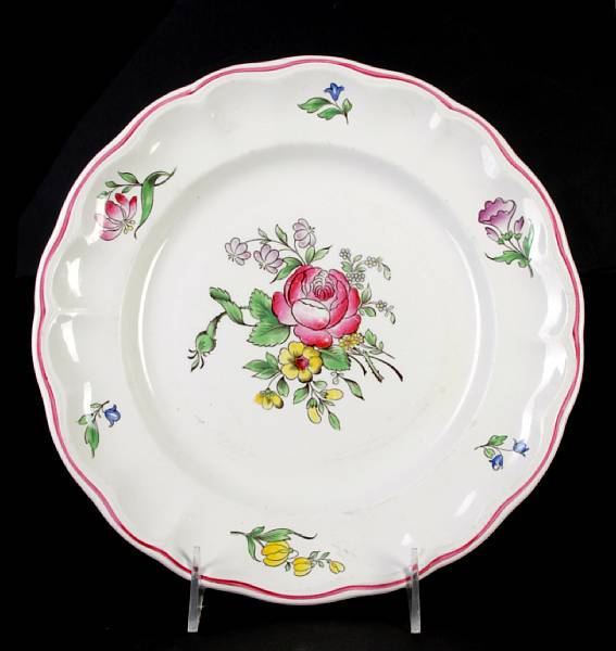 Appraisal: A group of seven Spode Copeland plates in the 'Marlborough