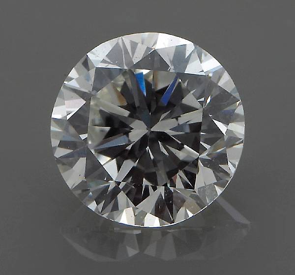 Appraisal: An unmounted diamond the round brilliant-cut diamond weighing carats