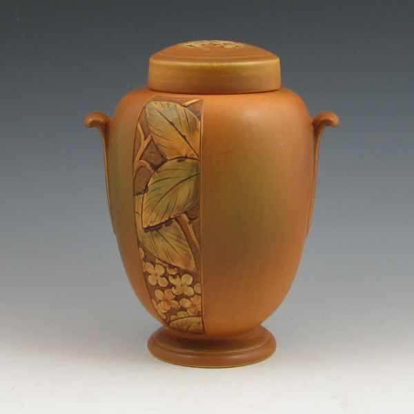 Appraisal: Weller Velva lidded ginger jar vase Marked Weller Pottery in