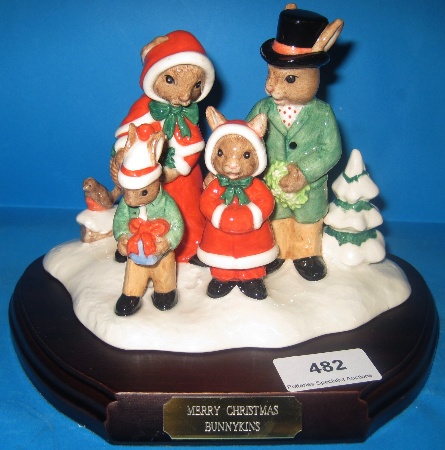 Appraisal: Royal Doulton bunnykins tableau Merry Christmas DB Boxed With Certificate