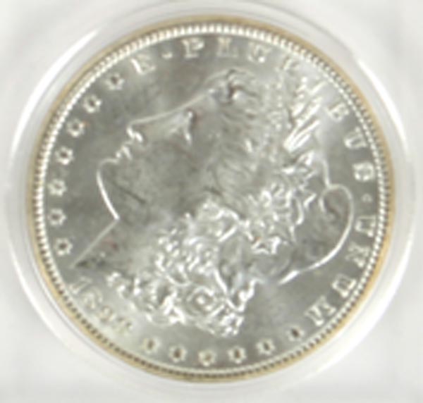 Appraisal: Three -O Morgan Silver Dollars Uncirculated