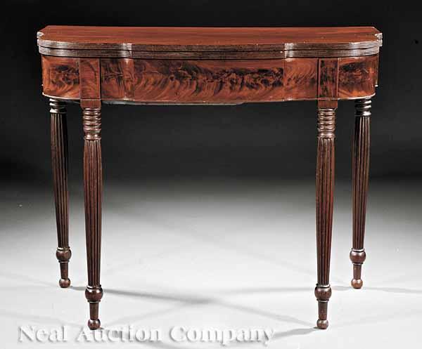 Appraisal: A Federal Mahogany Games Table early th c Philadelphia the