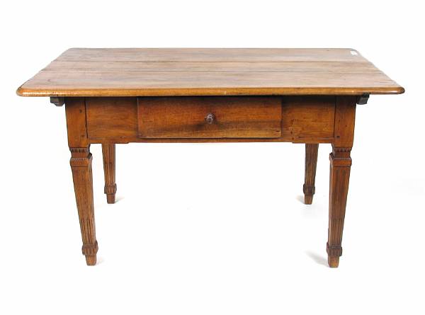 Appraisal: A Louis XVI walnut table height in width ft in