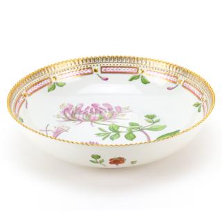 Appraisal: Royal Copenhagen Flora Danica Porcelain Serving Bowl Lonicera Periclymenum Royal