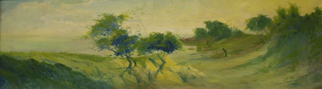 Appraisal: Tom Garrett - Windswept Landscape oil on board signed 'TOM