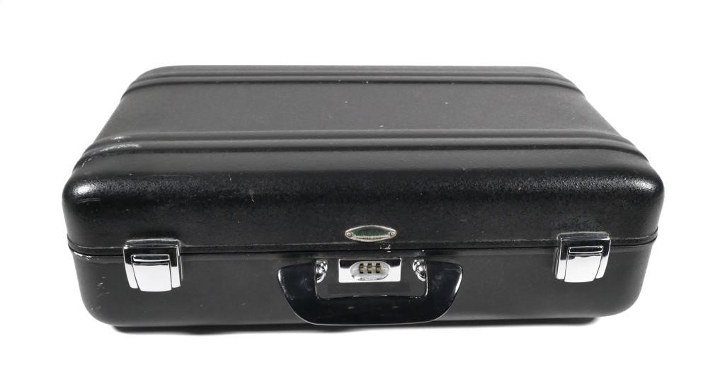 Appraisal: Halliburton black aluminum attache camera equipment case Hard shell carry