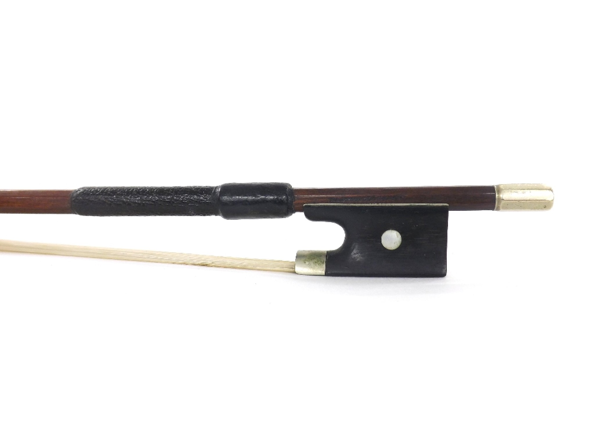 Appraisal: German nickel mounted violin bow stamped W A Pfretzschner gm