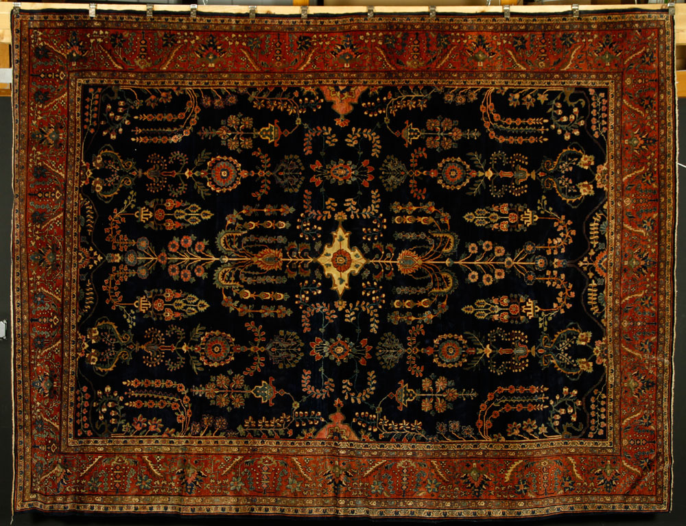 Appraisal: - Antique Sarouk Farahan Persian Carpet Antique Sarouk Farahan Persian