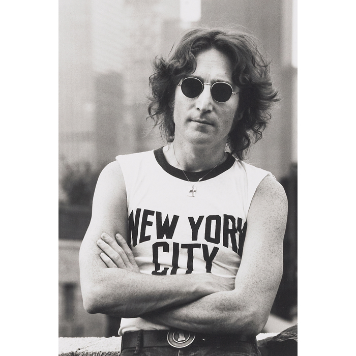 Appraisal: Bob Gruen John Lennon- NYC printed silver gelatin print signed