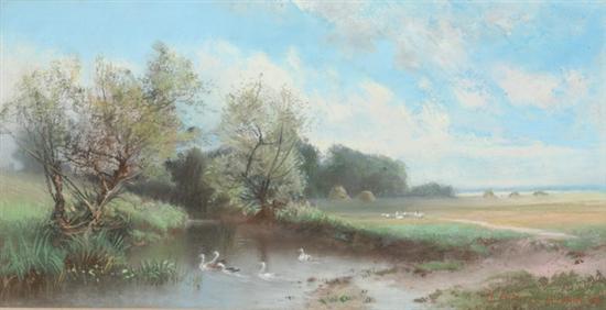 Appraisal: ATTRIBUTED TO JOHN FRANCIS MURPHY American - LANDSCAPE WITH DUCKS