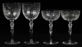 Appraisal: FRENCH CUT CRYSTAL STEMWARE PIECES FRENCH CUT CRYSTAL STEMWARE PIECES