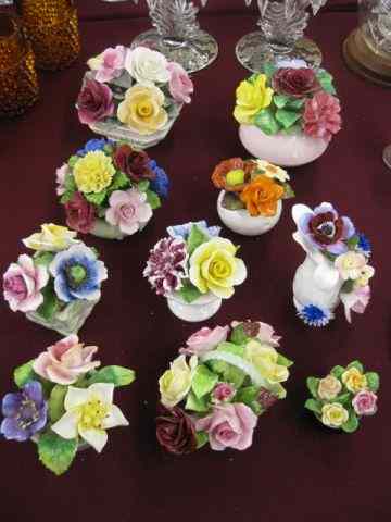 Appraisal: Collection of Bone China Floral Arrangements includes Royal Doulton Radnor