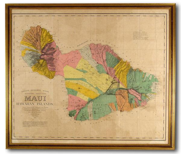 Appraisal: W D ALEXANDER MAUI HAWAII MAP Hawaiian Government Survey map