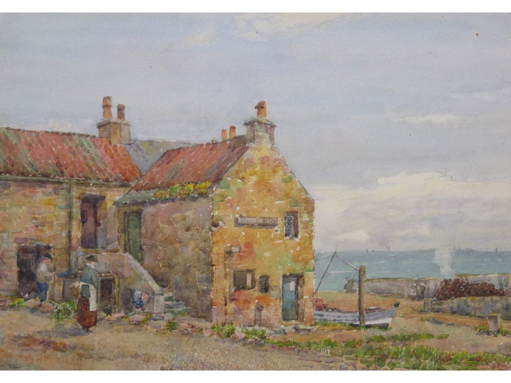 Appraisal: WILLIAM A ABELL Watercolour 'The Harbour Office Crail' signed recto