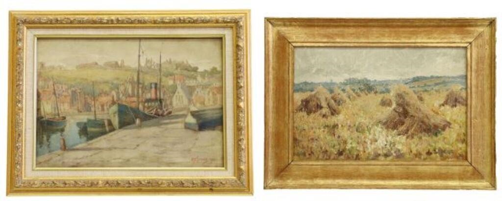 Appraisal: lot of Framed paintings signed lower right A V Jones