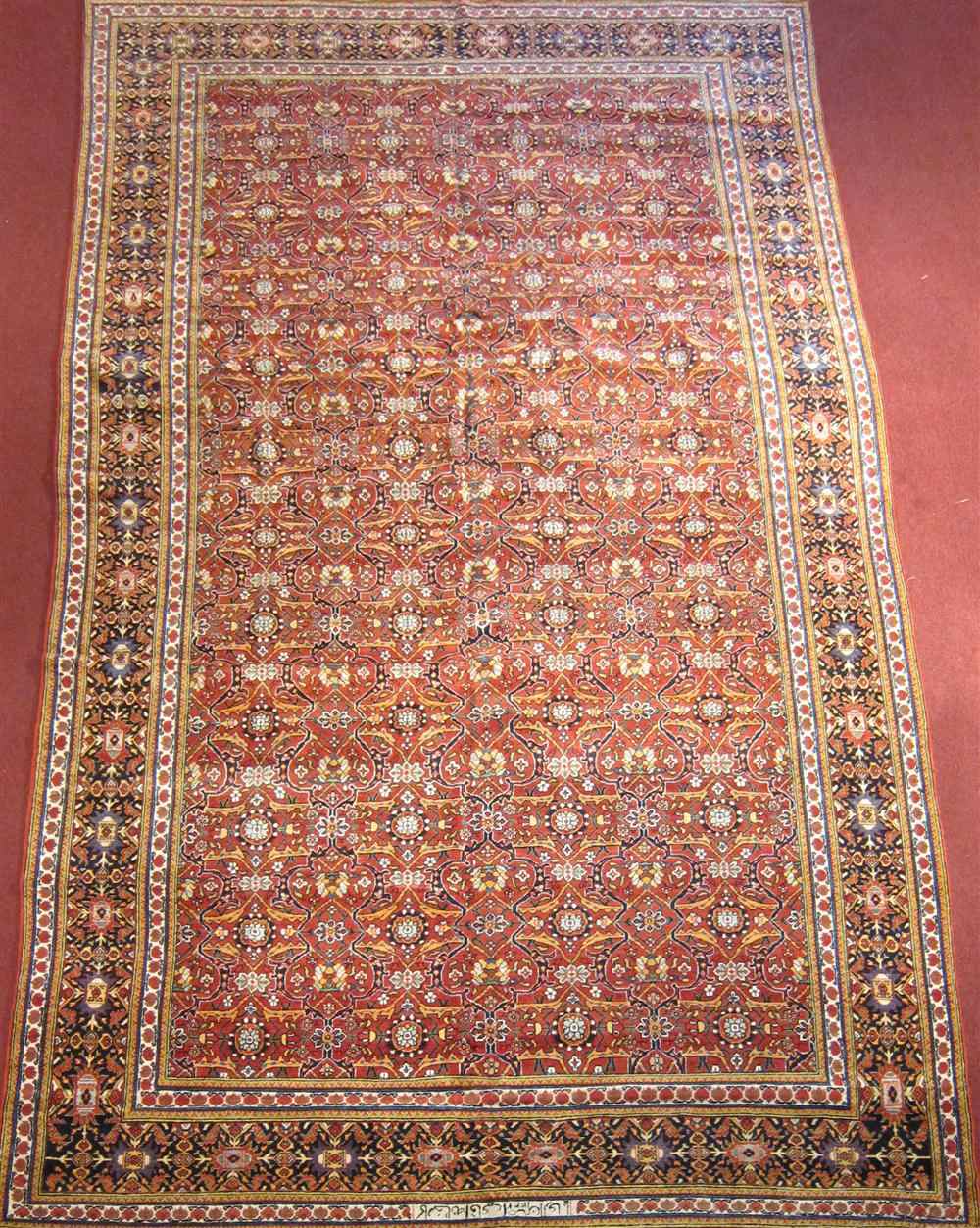 Appraisal: FARAHAN RUG approx ' '' x ' '' Retail tag