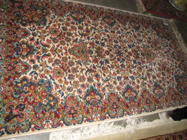 Appraisal: Karastan floral Kirman rug approximately 'x