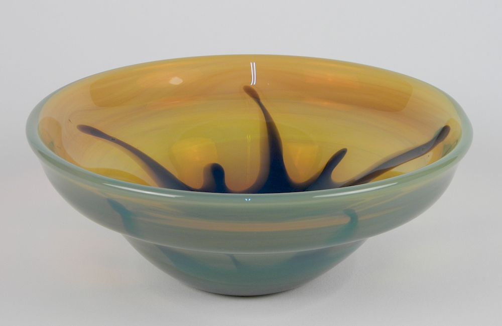 Appraisal: Dominick Labino glass bowl Dominick Labino American - - Dichroic