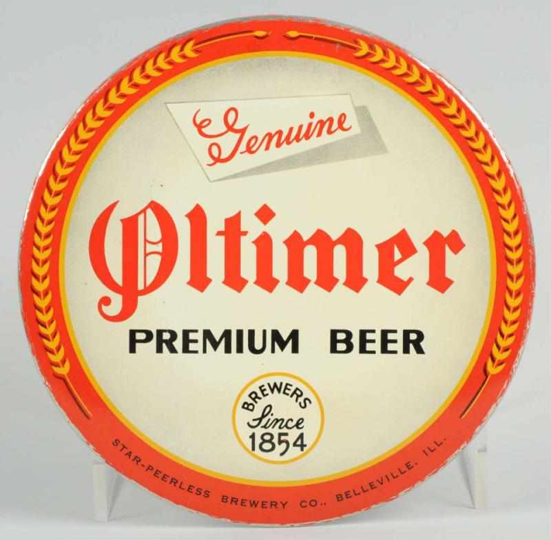 Appraisal: Oltimer Beer Celluloid Button Sign Edge wear throughout the entire