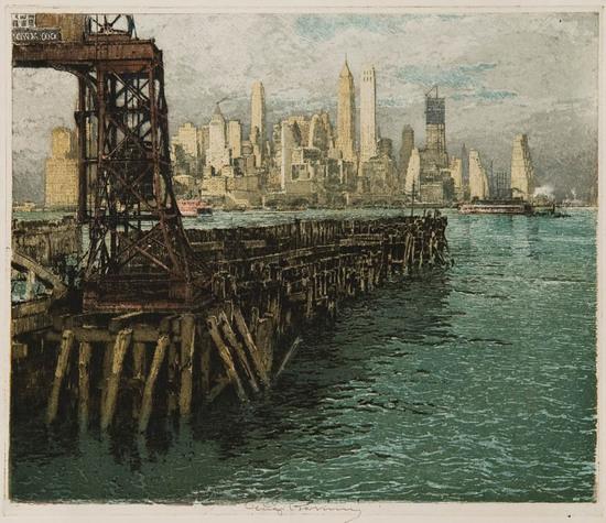 Appraisal: Luigi Kasimir - new york magic island aquatint printed in