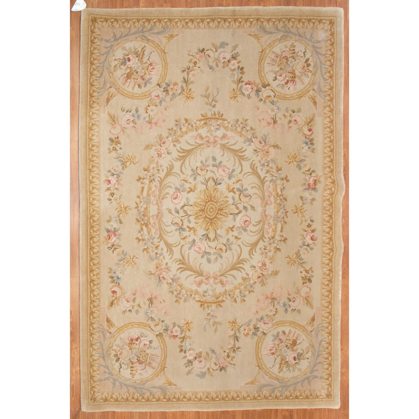 Appraisal: SAVONNERIE RUG INDIA X Fourth quarter- th century hand-knotted wool