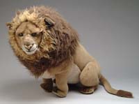 Appraisal: LARGE STEIFF STUFFED MALE LION Airbrushed draylon lion with mohair