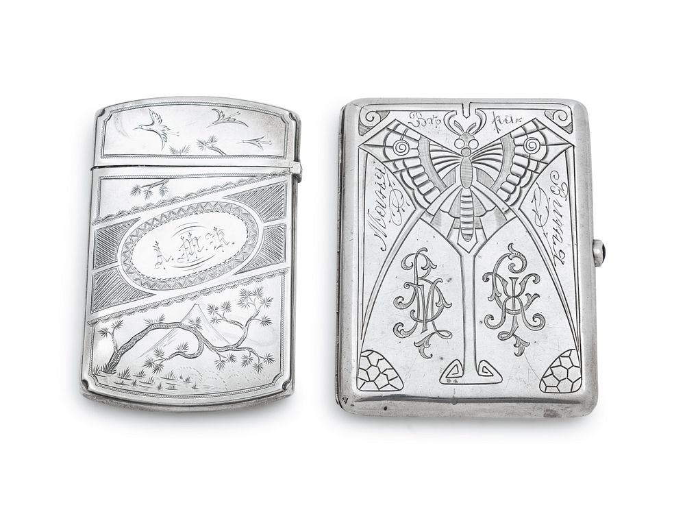 Appraisal: A Russian Silver Cigarette Case A Russian Silver Cigarette Case