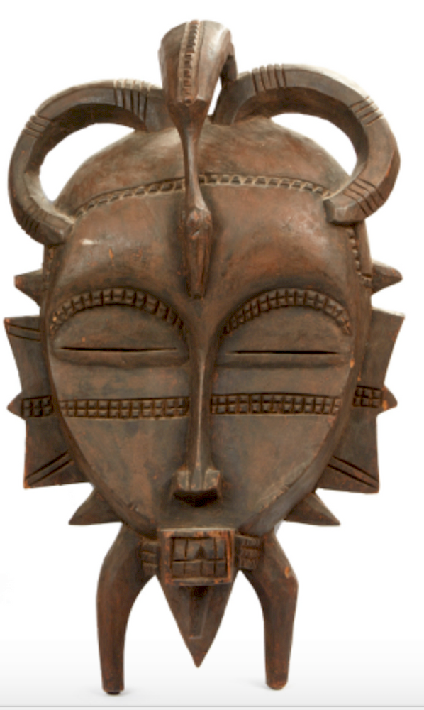 Appraisal: Senufo Kpelie Mask th century It is a delicately carved