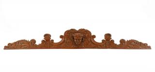 Appraisal: Continental Baroque Carved Oak Overdoor Continental th century A carved