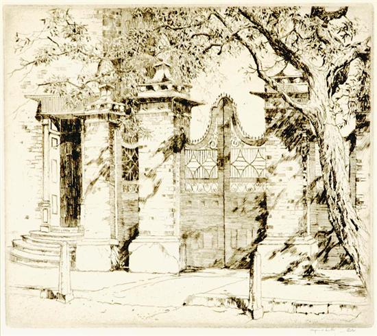 Appraisal: Alfred Hutty South Carolina - OLD SMYTHE GATE GEORGE EDWARDS